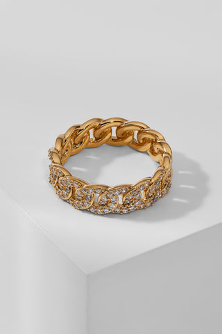 TWILIGHT PAVE CURB BAND RING