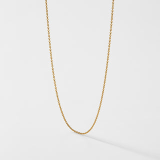 22" 14KT GOLD ADJUSTABLE CABLE CHAIN NECKLACE