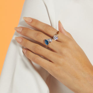 HAPPY HOUR BLUE COCKTAIL RING
