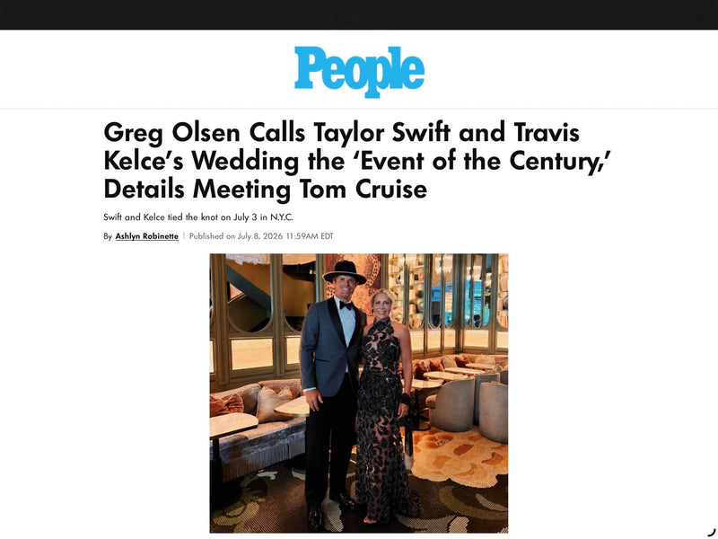 People | Greg Olsen Calls Taylor Swift and Travis Kelce’s Wedding the ‘Event of the Century,’ Details Meeting Tom Cruise