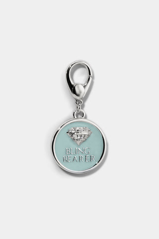 CLEOPAWTRA BLING BEARER CHARM IN SILVER TONE