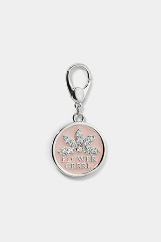 CLEOPAWTRA FLOWER GRRRL CHARM IN SILVER TONE