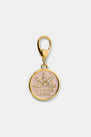 CLEOPAWTRA FLOWER GRRRL CHARM IN GOLD TONE