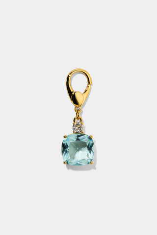 CLEOPAWTRA BLUE STONE CHARM IN GOLD TONE