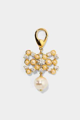 CLEOPAWTRA BOW DROP CHARM IN GOLD TONE