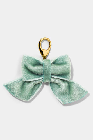 CLEOPAWTRA BLUE BOW CHARM IN GOLD TONE