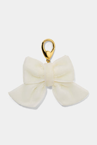CLEOPAWTRA WHITE BOW CHARM IN GOLD TONE