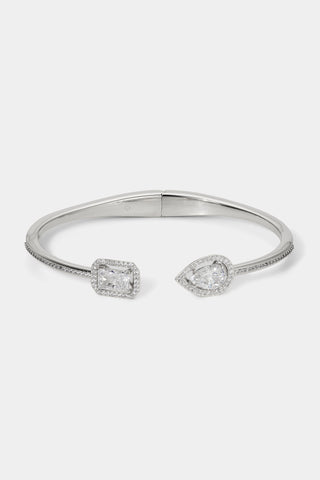 RADIANT CZ HALO HINGED BRACELET