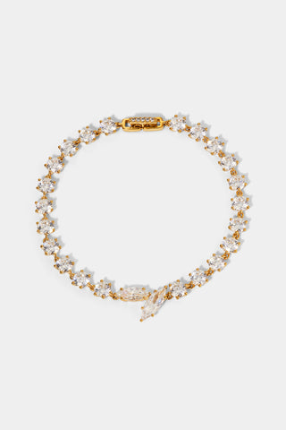 BEATRIX OFFSET CZ LINE BRACELET