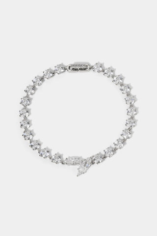 BEATRIX OFFSET CZ LINE BRACELET