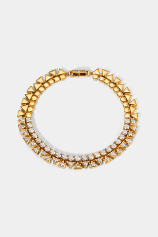 LUXOR CZ LINE BRACELET IN GOLD PLATING