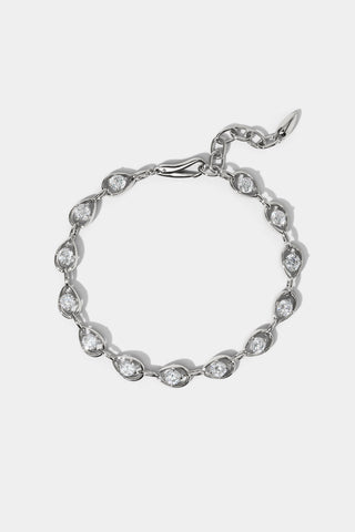 IT GIRL CHAIN LINE BRACELET IN RHODIUM PLATING