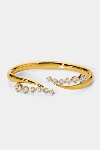 PHENOM BYPASS BRACELET IN GOLD PLATING