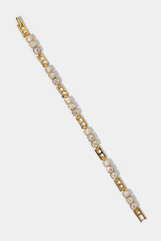 DELANCEY LINE BRACELET IN GOLD PLATING, EXTENDED INTO A LINE