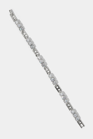 DELANCEY LINE BRACELET IN RHODIUM PLATING, EXTENDED INTO A LINE