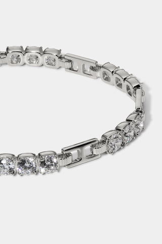 DELANCEY LINE BRACELET IN RHODIUM PLATING