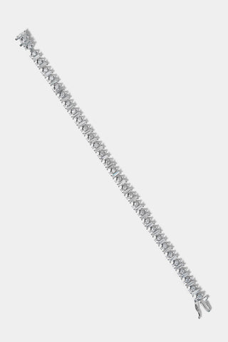 UNDER THE SEA MOSAIC LINE BRACELET IN RHODIUM PLATING