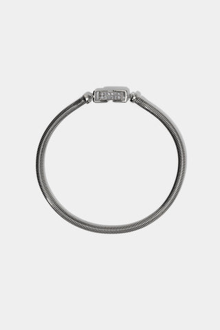 CELINE SNAKE CHAIN BRACELET IN RHODIUM PLATING