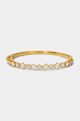 CELINE MULTI CZ HINGE BRACELET IN GOLD PLATING