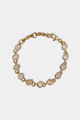 CELINE MULTI CZ LINE BRACELET IN GOLD PLATING