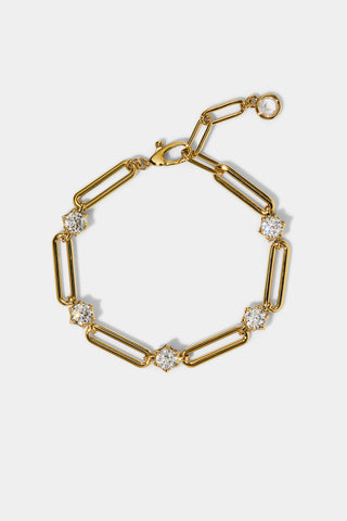 SUPERNOVA LONG LINK BRACELET IN GOLD PLATING