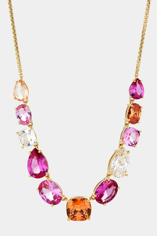 WATERCOLORS PINK BOLD FRONTAL NECKLACE