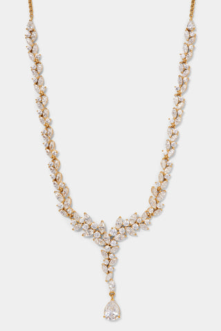 SAVANNAH DRAMA CZ CLUSTER Y NECKLACE