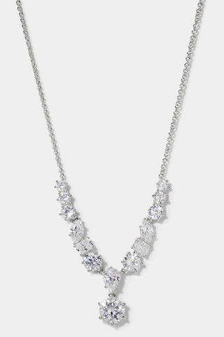 BEATRIX MIXED CZ FRONTAL NECKLACE