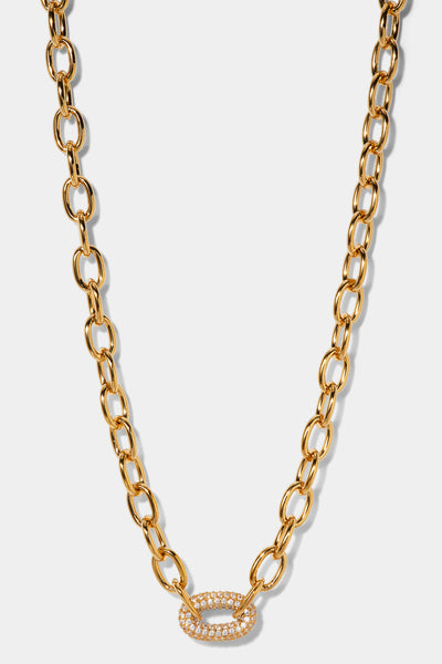 ALMA SINGLE PAVE LINK NECKLACE – NADRI