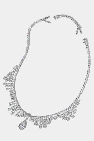 HOLLYWOOD 3MM CZ 2" EXTENDER PAIRED WITH THE HOLLYWOOD STATEMENT NECKLACE
