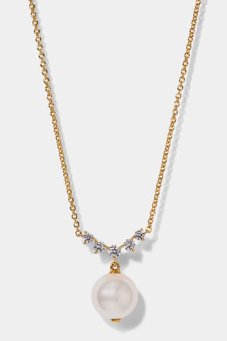 VENUS PEARL DROP NECKLACE IN GOLD PLATING