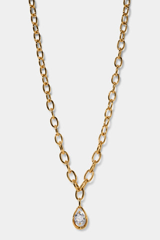 IT GIRL CHAIN DROP NECKLACE IN GOLD PLATING