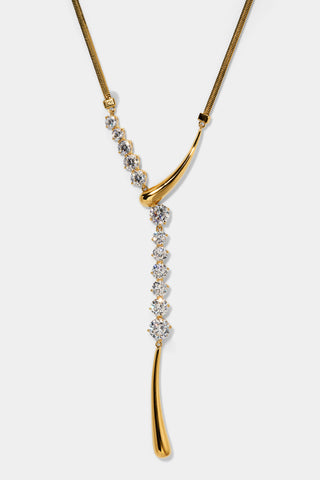 PHENOM FRONTAL Y NECKLACE IN GOLD PLATING