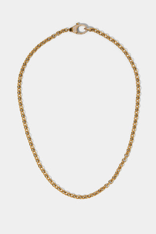 GEMINI PAVE CLASP COLLAR NECKALCE IN GOLD FINISH