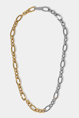 GEMINI LARGE LINK NECKLACE IN A TWO TONE FINISH