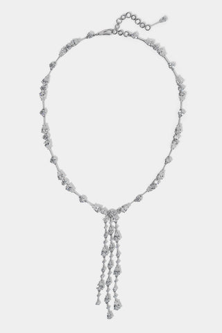 HERA DRAMA Y NECKLACE IN RHODIUM PLATING