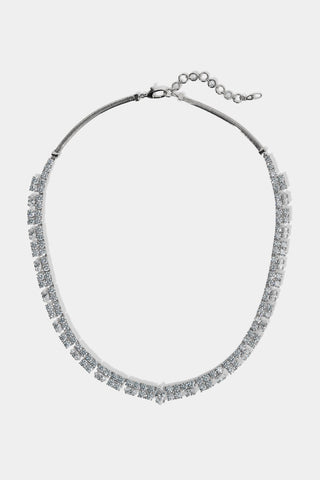 TWINNIE STATEMENT COLLAR NECKLACE IN RHODIUM PLATING