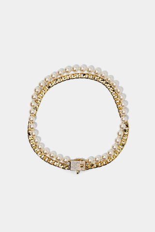 CLEOPAWTRA DOUBLE STRAND SMALL COLLAR IN GOLD TONE