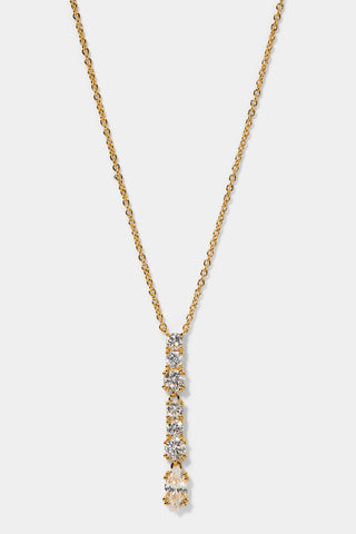 TWINNIE SHORT Y PENDANT NECKLACE IN GOLD PLATING