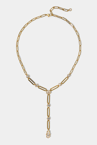 SUPERNOVA LONG LINK Y NECKLACE IN GOLD PLATING