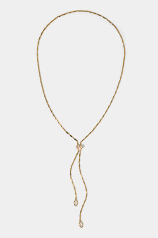 SUPERNOVA LARIAT NECKLACE IN GOLD PLATING