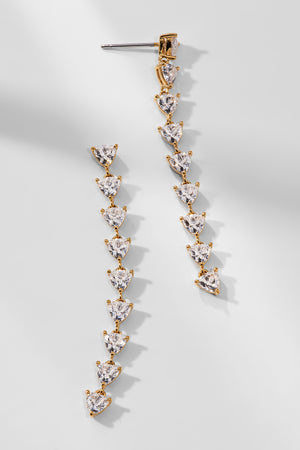 Gwen Trillion 4mm CZ Linear Earrings