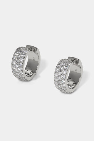 NORTHERN LIGHTS PAVE CZ HUGGIE EARRINGS