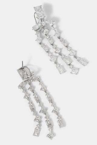 RARE JEWELS CZ CHANDELIER EARRINGS