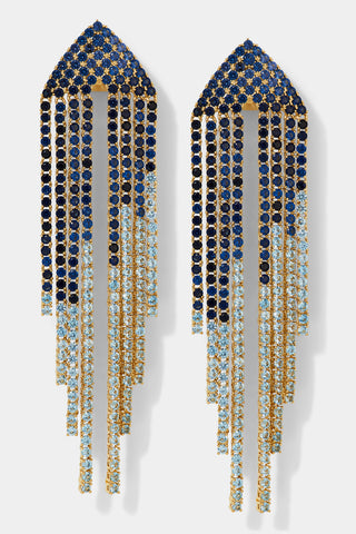 STARLET BLUE CASCADE CZ EARRINGS