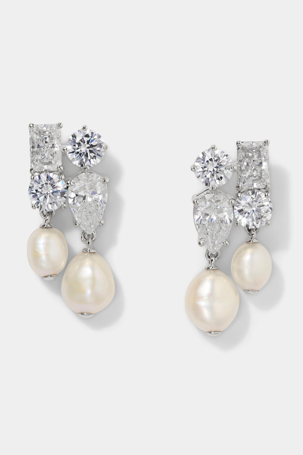 Orecchini Pendenti Vintage Con Perla E Cristalli CZ - Gioielli Da Sposa O Per Donne, Stile Boho