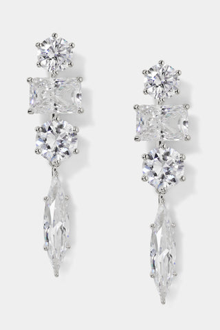 BEATRIX MIXED CZ DROP EARRINGS