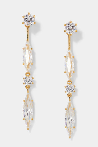 BEATRIX CZ FRONT AND BACK EARRINGS