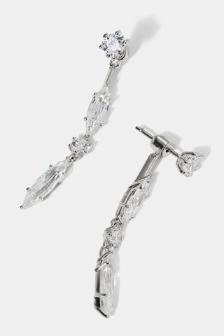 BEATRIX CZ FRONT AND BACK EARRINGS