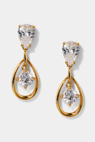 IT GIRL SHORT DROP EARRINGS IN GOLD PLATING